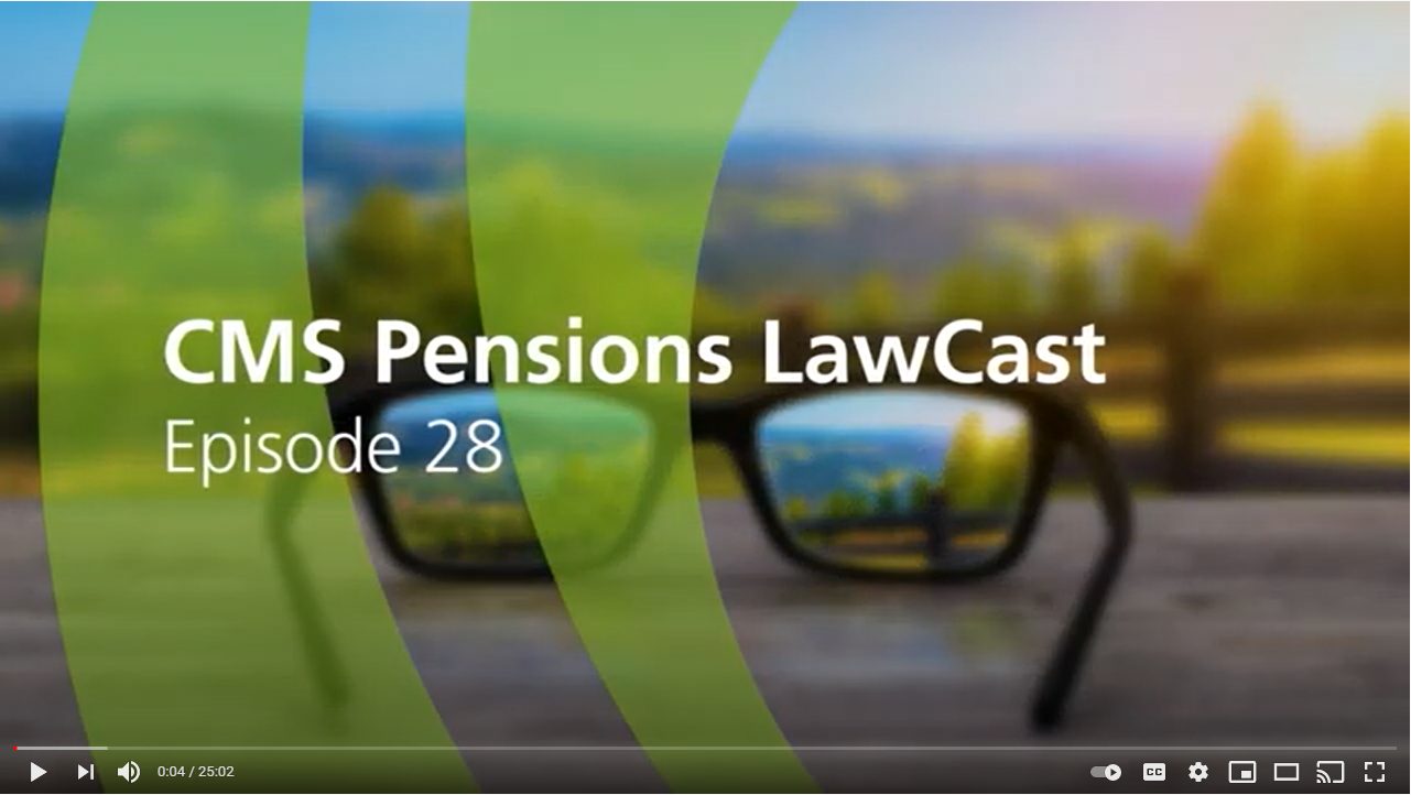 Image for opinion “CMS Pensions LawCast – Episode #28 – The TPR Single Code”